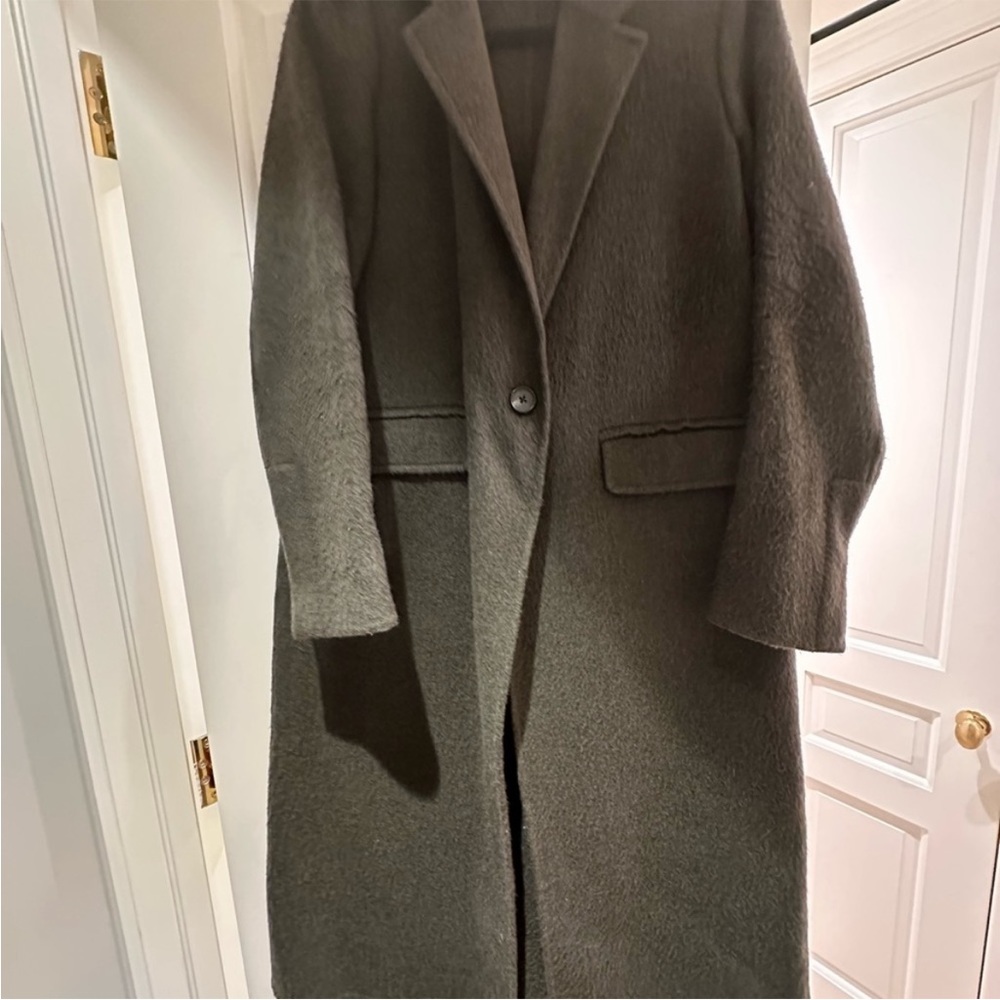 Vince Army Green Wool Coat